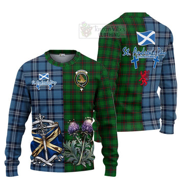 Beveridge Tartan Knitted Sweater Happy St. Andrew's Day Half Tartan Style Unisex - Tartan Vibes Clothing