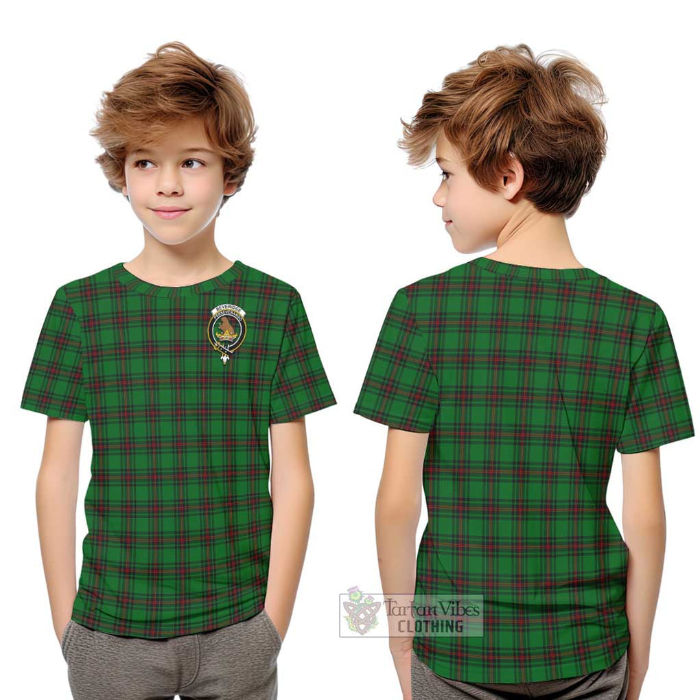Beveridge Tartan Kid T-Shirt with Family Crest Youth XL Size14 - Tartan Vibes Clothing