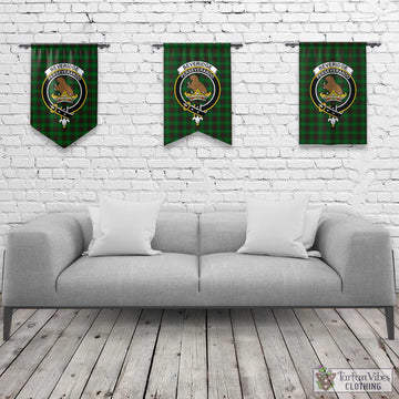 Beveridge Tartan Gonfalon, Tartan Banner with Family Crest Rectangle - Tartan Vibes Clothing