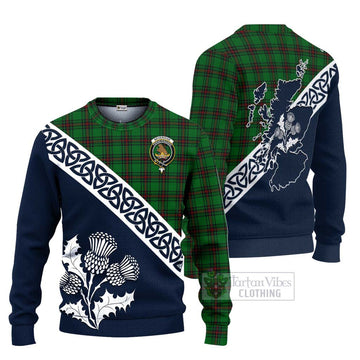 Beveridge Tartan Ugly Sweater Featuring Thistle and Scotland Map Unisex - Tartan Vibes Clothing