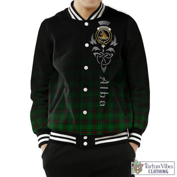 Tartan Vibes Clothing Beveridge Tartan Baseball Jacket Featuring Alba Gu Brath Family Crest Celtic Inspired