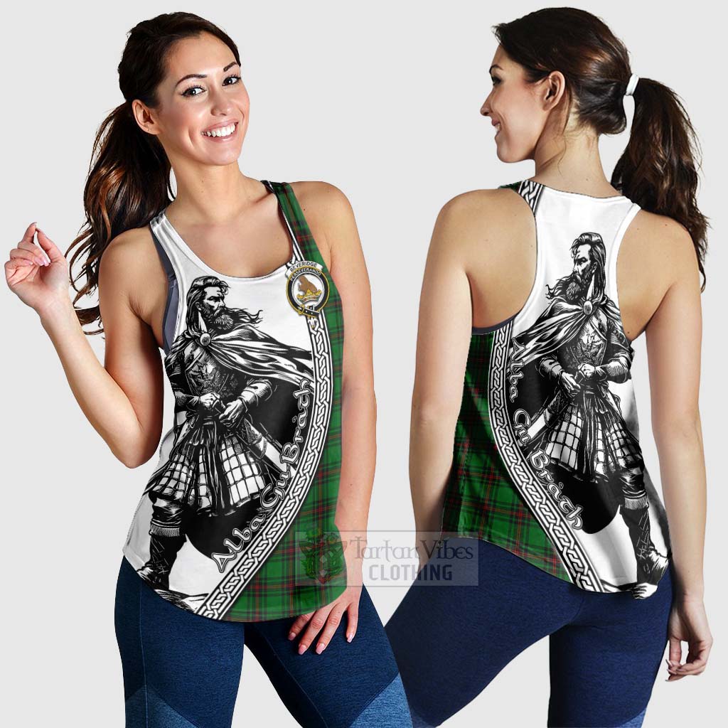 Beveridge Tartan Clan Crest Women's Racerback Tanks with Highlander Warrior Celtic Style 4XL - Tartan Vibes Clothing