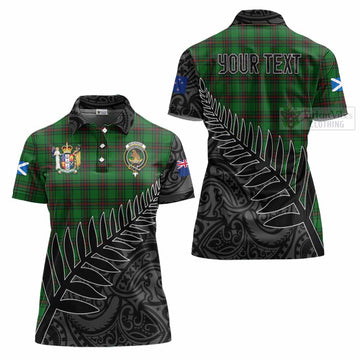 Beveridge Crest Tartan Women's Polo Shirt with New Zealand Silver Fern Half Style Women - Tartan Vibes Clothing