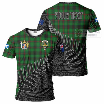 Beveridge Crest Tartan T-Shirt with New Zealand Silver Fern Half Style Kid's Shirt - Tartan Vibes Clothing