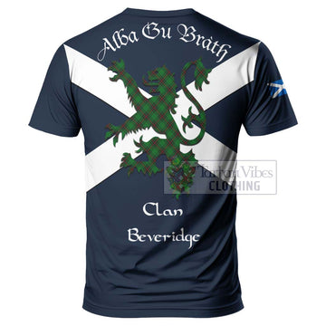 Beveridge Tartan Lion Rampant T-Shirt Proudly Display Your Heritage with Alba Gu Brath and Clan Name - Tartan Vibes Clothing