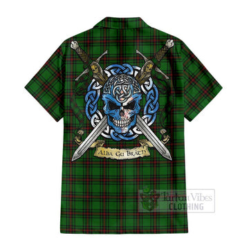 Beveridge Tartan Hawaiian Shirt with Family Crest Celtic Skull Style - Tartan Vibes Clothing
