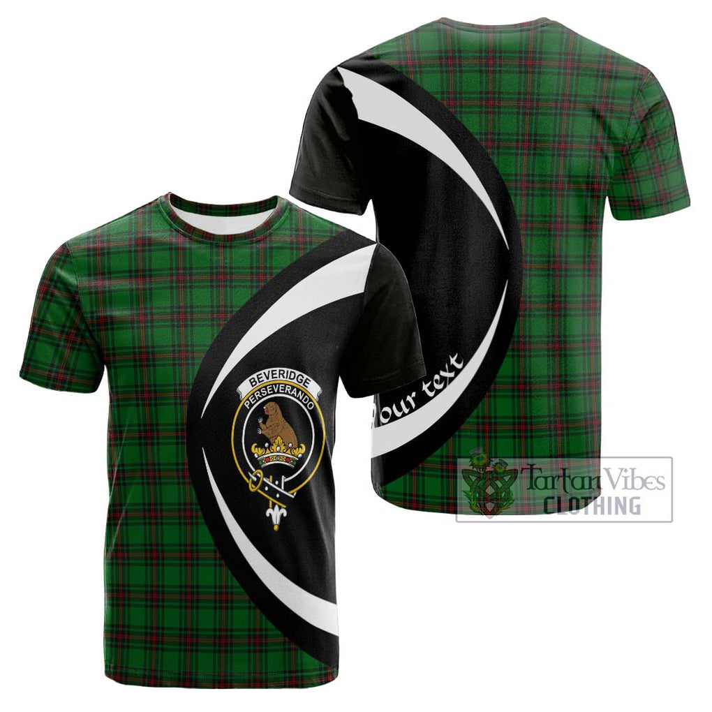 Beveridge Tartan Cotton T-shirt with Family Crest Circle Style Kid's Shirt - Tartan Vibes Clothing