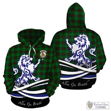 Beveridge Tartan Hoodie with Alba Gu Brath Regal Lion Emblem - Tartan Vibes Clothing