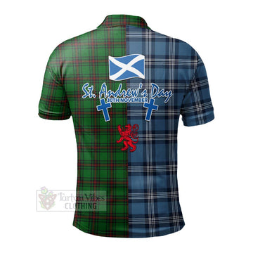 Tartan Vibes Clothing Beveridge Tartan Polo Shirt Happy St. Andrew's Day Half Tartan Style