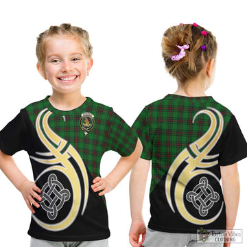 Beveridge Tartan Kid T-Shirt with Family Crest and Celtic Symbol Style - Tartan Vibes Clothing