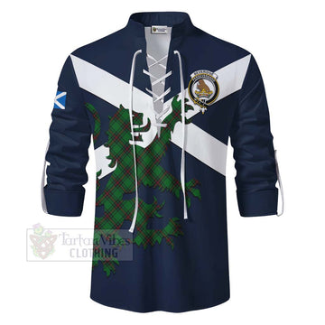 Beveridge Tartan Lion Rampant Ghillie Kilt Shirt Proudly Display Your Heritage with Alba Gu Brath and Clan Name - Tartan Vibes Clothing
