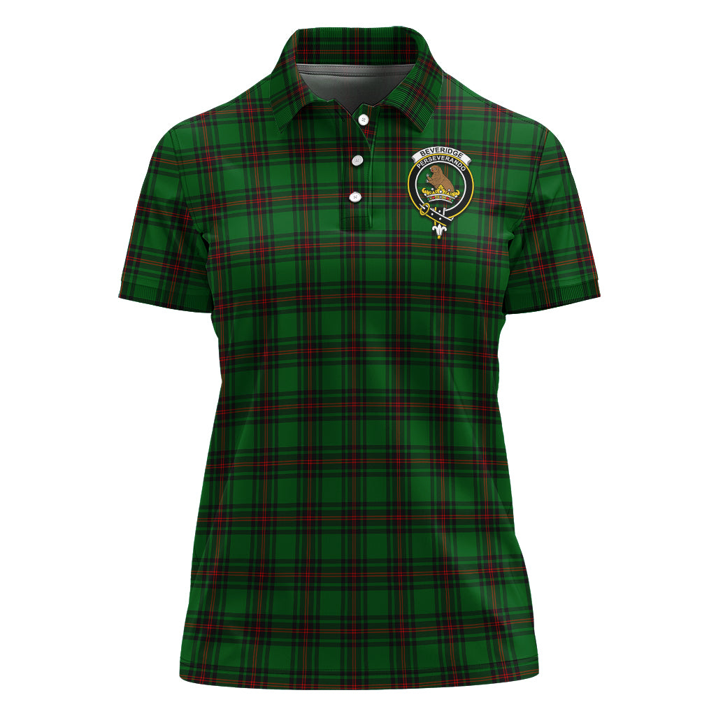 Beveridge Tartan Polo Shirt with Family Crest For Women - Tartanvibesclothing
