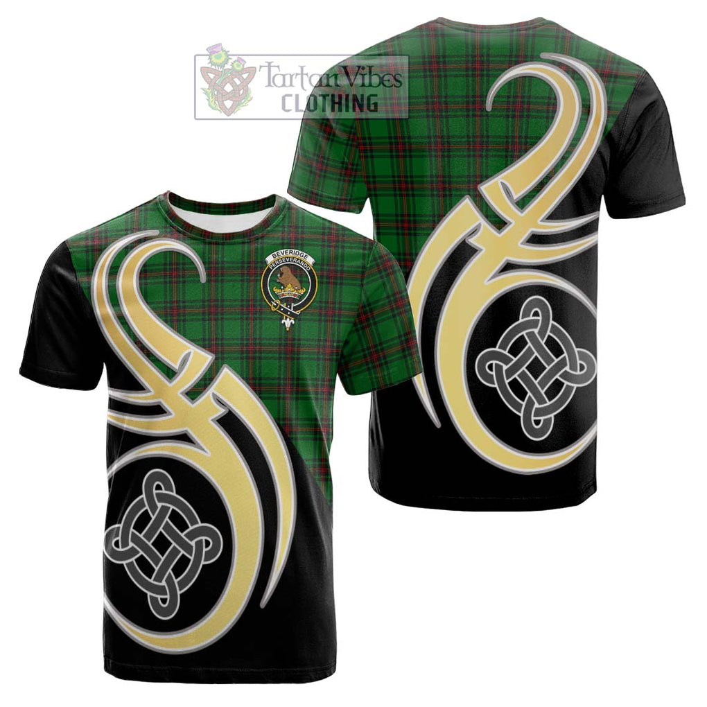 Beveridge Tartan Cotton T-shirt with Family Crest and Celtic Symbol Style Kid's Shirt - Tartan Vibes Clothing