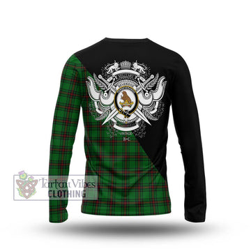 Beveridge Tartan Long Sleeve T-Shirt with Family Crest and Military Logo Style - Tartan Vibes Clothing