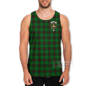 Beveridge Tartan Men's Tank Top with Family Crest Celtic Skull Style - Tartan Vibes Clothing