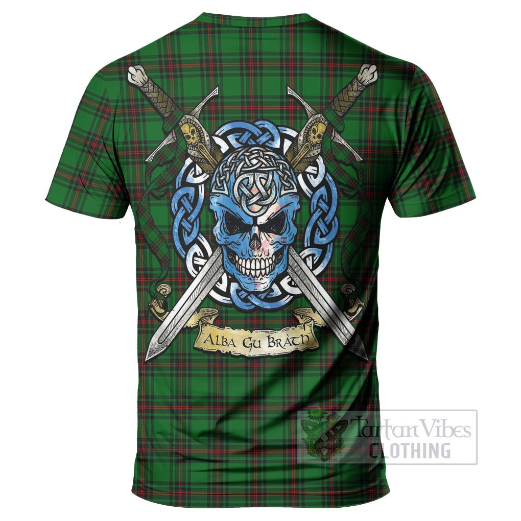 Beveridge Tartan T-Shirt with Family Crest Celtic Skull Style - Tartan Vibes Clothing