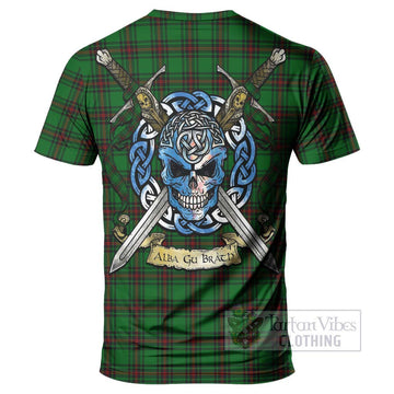 Beveridge Tartan T-Shirt with Family Crest Celtic Skull Style - Tartan Vibes Clothing