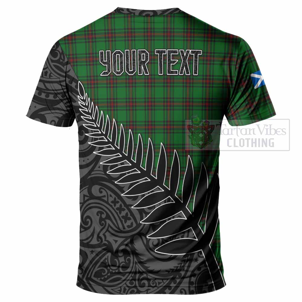 Beveridge Crest Tartan T-Shirt with New Zealand Silver Fern Half Style - Tartan Vibes Clothing