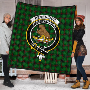 Beveridge Tartan Quilt with Family Crest