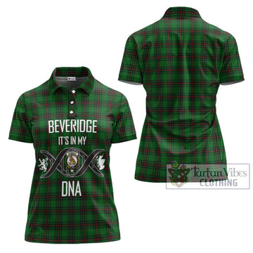 Beveridge Tartan Women's Polo Shirt with Family Crest DNA In Me Style - Tartan Vibes Clothing
