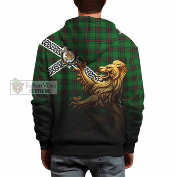 Beveridge Crest Tartan Hoodie with Golden Lion Emblem Celtic Style - Tartan Vibes Clothing
