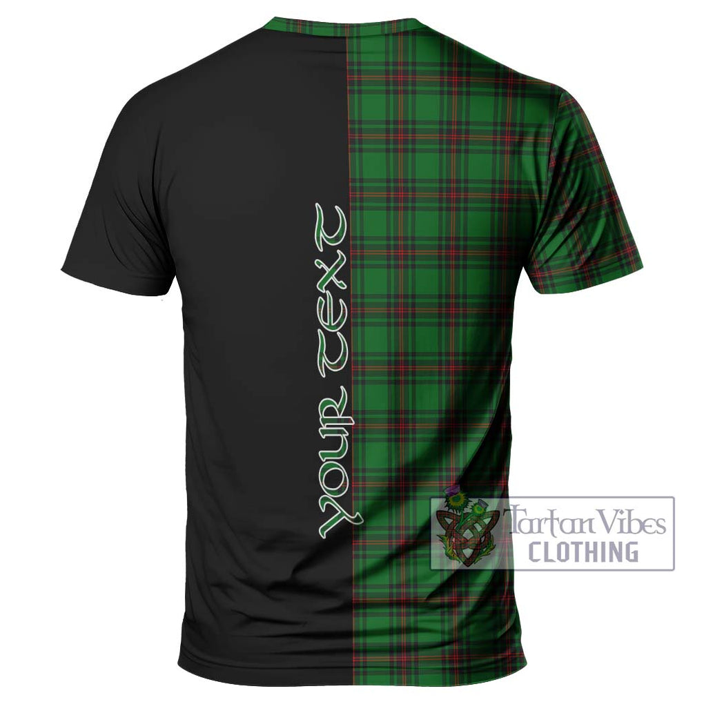 Beveridge Tartan T-Shirt with Family Crest and Half Of Me Style - Tartan Vibes Clothing
