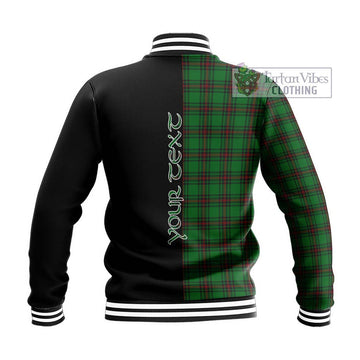 Beveridge Tartan Baseball Jacket with Family Crest and Half Of Me Style - Tartan Vibes Clothing