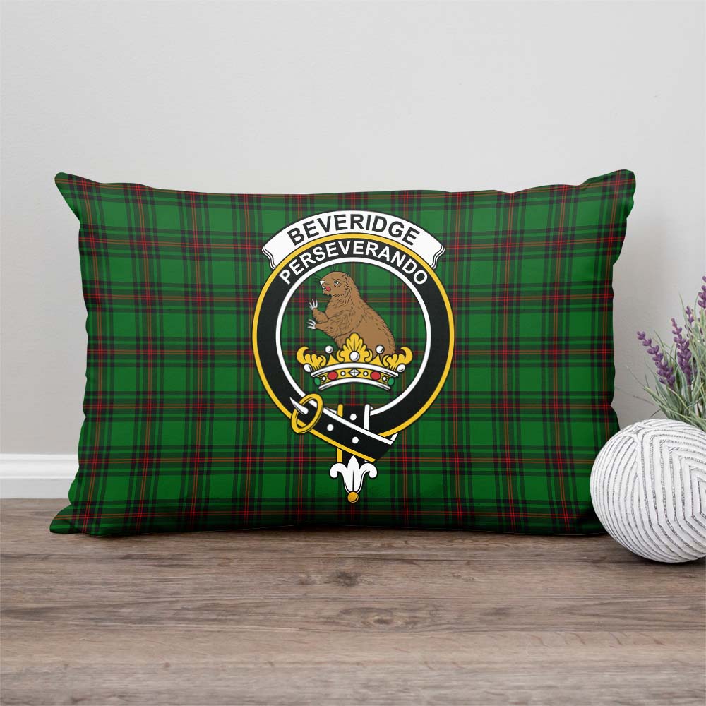 Beveridge Tartan Pillow Cover with Family Crest - Tartan Vibes Clothing