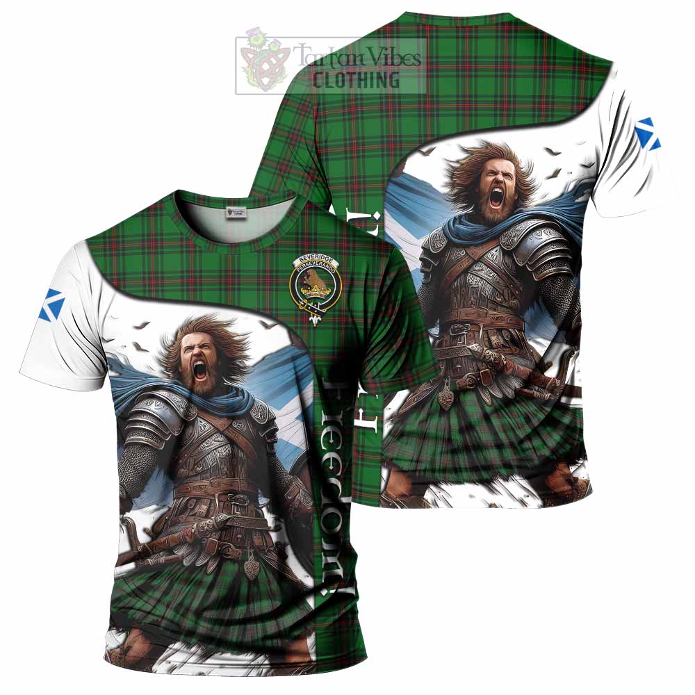 Beveridge Crest Tartan T-Shirt Inspired by the Freedom of Scottish Warrior - Tartan Vibes Clothing