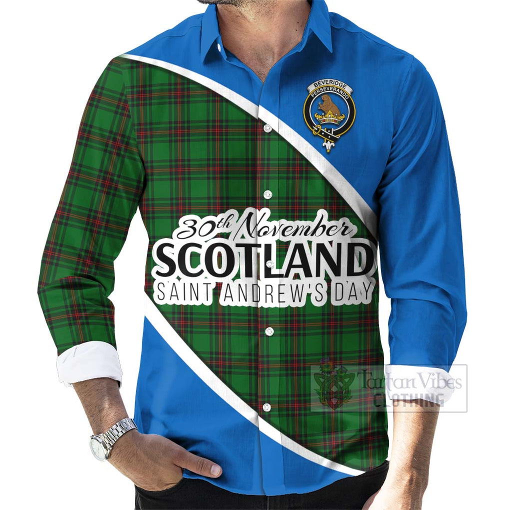 Beveridge Family Crest Tartan Long Sleeve Button Shirt Celebrate Saint Andrew's Day in Style - Tartan Vibes Clothing
