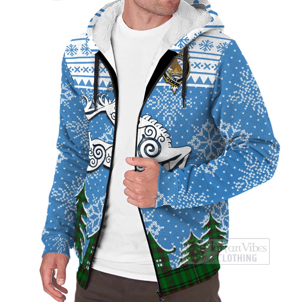 Beveridge Clan Christmas Sherpa Hoodie Celtic Reindeer Style Unisex - Tartan Vibes Clothing