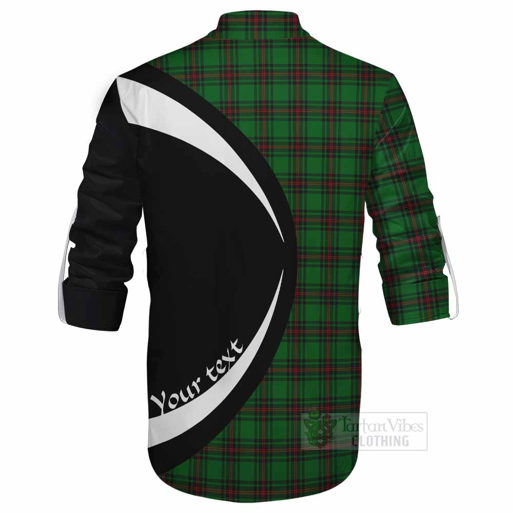 Beveridge Tartan Ghillie Kilt Shirt with Family Crest Circle Style - Tartan Vibes Clothing