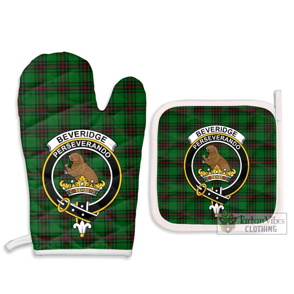 Beveridge Tartan Combo Oven Mitt & Pot-Holder with Family Crest - Tartan Vibes Clothing