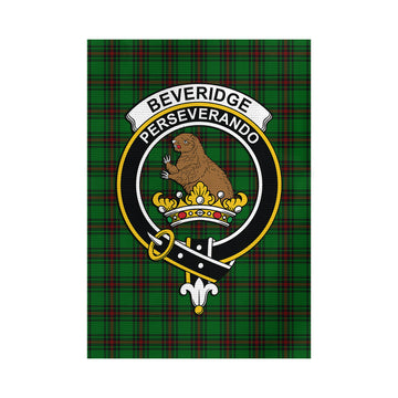 Beveridge Tartan Garden Flag with Family Crest