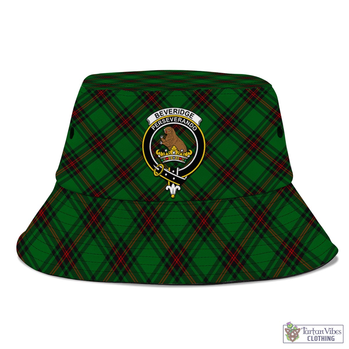 Beveridge Tartan Bucket Hat with Family Crest - Tartan Vibes Clothing