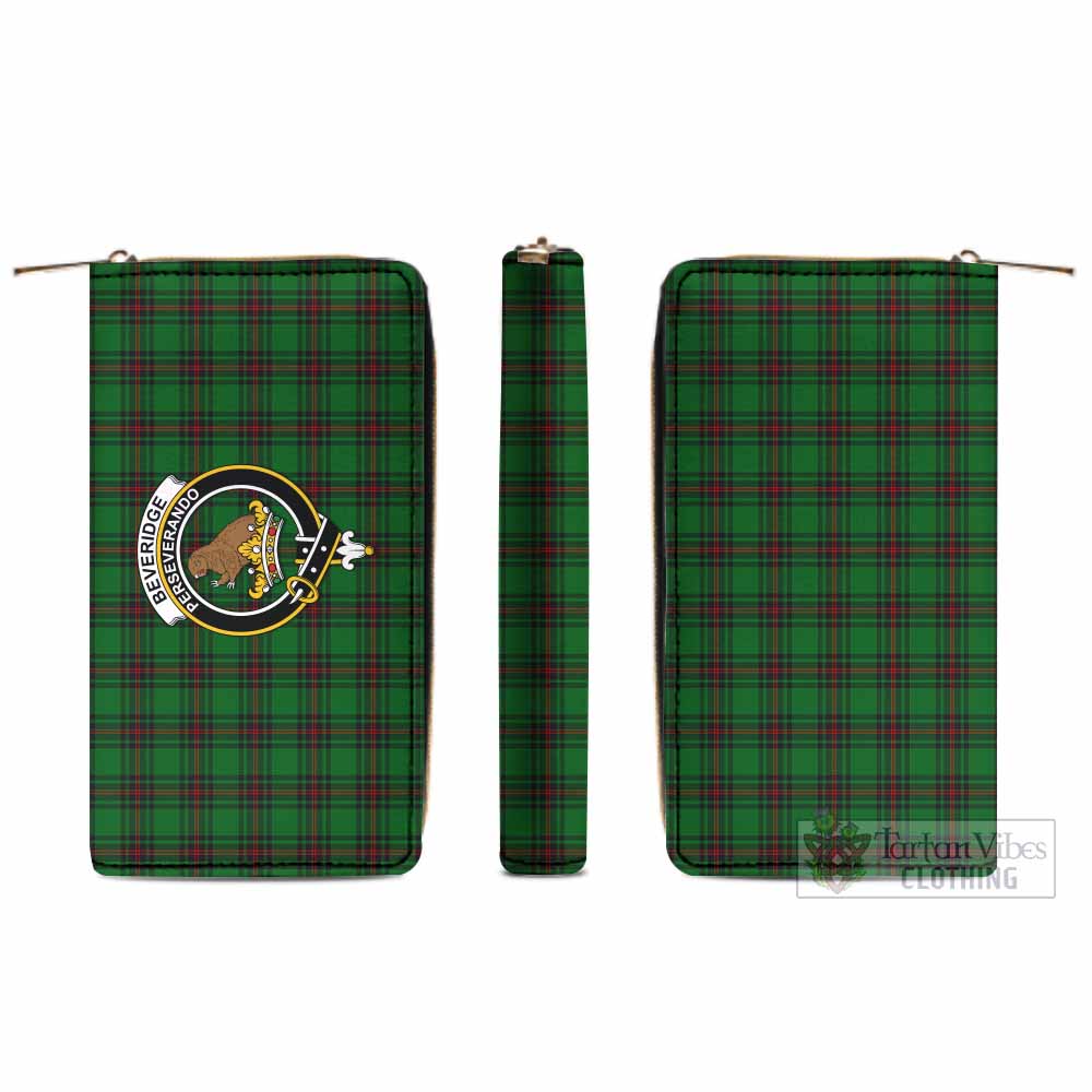Beveridge Tartan Women's Leather Wallet with Family Crest - Tartan Vibes Clothing
