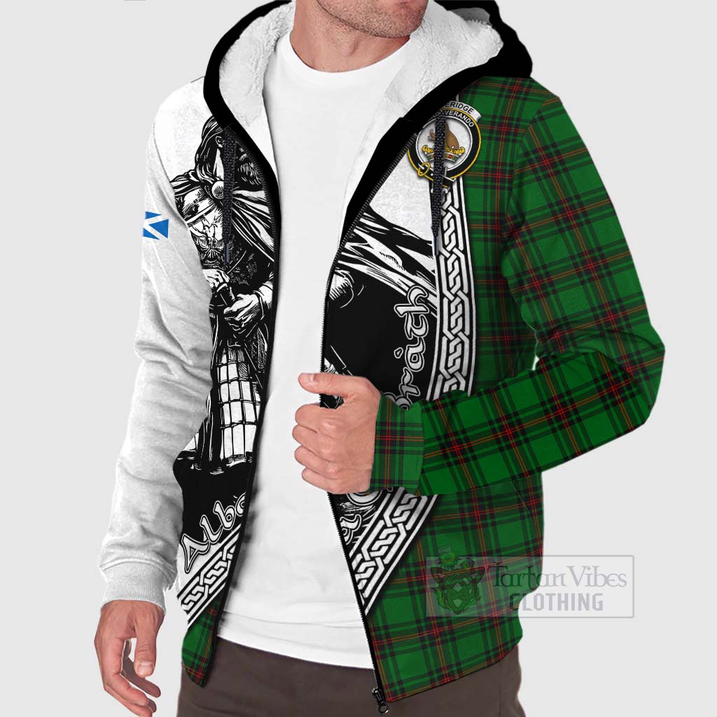 Beveridge Tartan Clan Crest Sherpa Hoodie with Highlander Warrior Celtic Style Unisex - Tartan Vibes Clothing