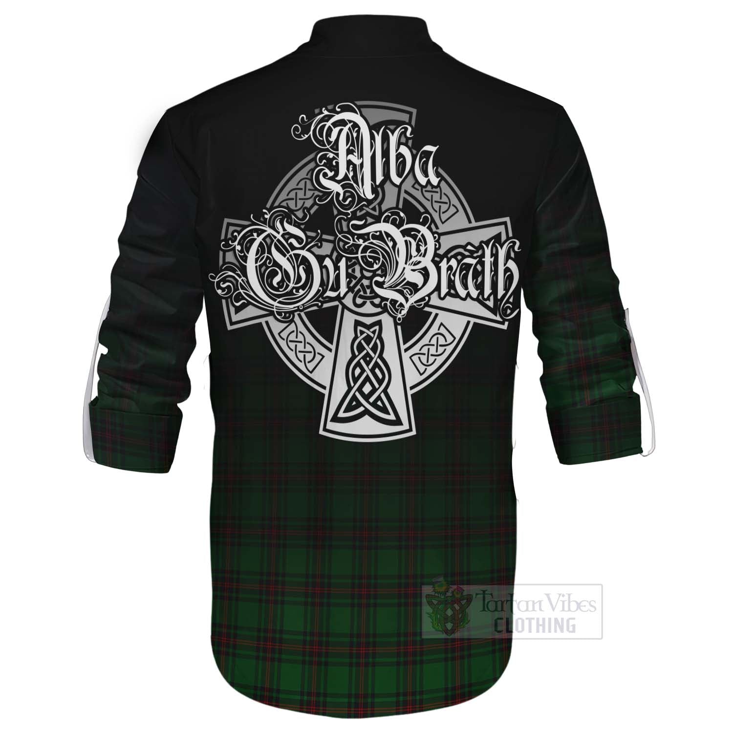 Beveridge Tartan Ghillie Kilt Shirt Featuring Alba Gu Brath Family Crest Celtic Inspired - Tartan Vibes Clothing