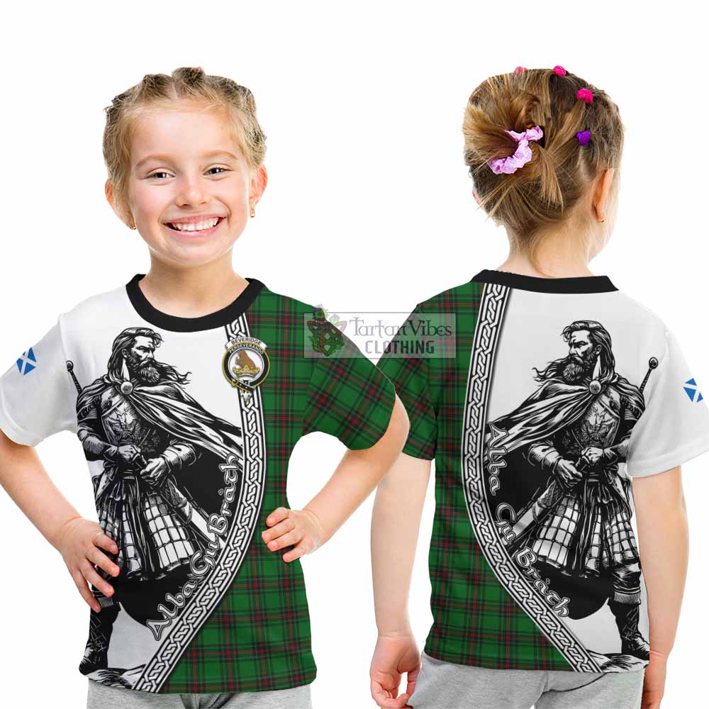 Beveridge Tartan Clan Crest Kid T-Shirt with Highlander Warrior Celtic Style - Tartan Vibes Clothing