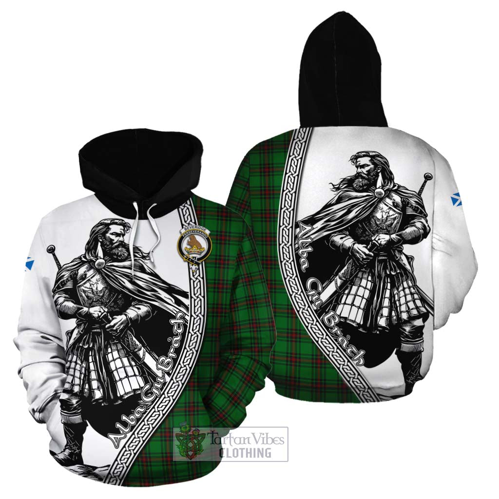 Beveridge Tartan Clan Crest Cotton Hoodie with Highlander Warrior Celtic Style Zip Hoodie - Tartan Vibes Clothing