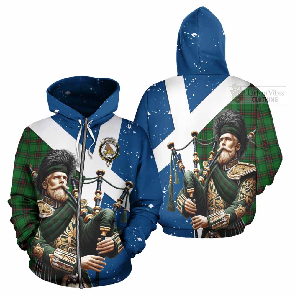 Beveridge Tartan Hoodie with Family Crest Scottish Bagpiper Vibes - Tartan Vibes Clothing