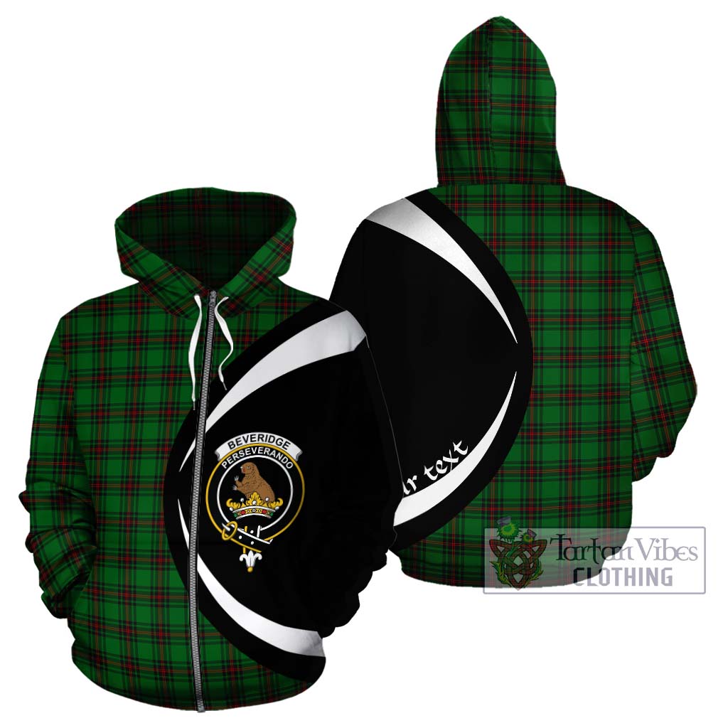 Beveridge Tartan Hoodie with Family Crest Circle Style - Tartan Vibes Clothing