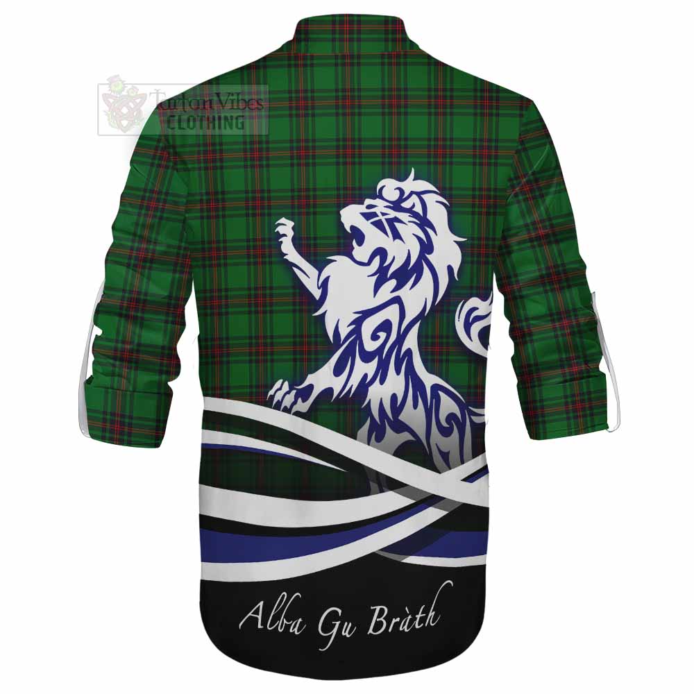 Beveridge Tartan Ghillie Kilt Shirt with Alba Gu Brath Regal Lion Emblem - Tartan Vibes Clothing