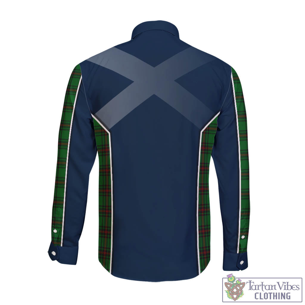 Beveridge Tartan Long Sleeve Button Up Shirt with Family Crest and Scottish Thistle Vibes Sport Style - Tartan Vibes Clothing