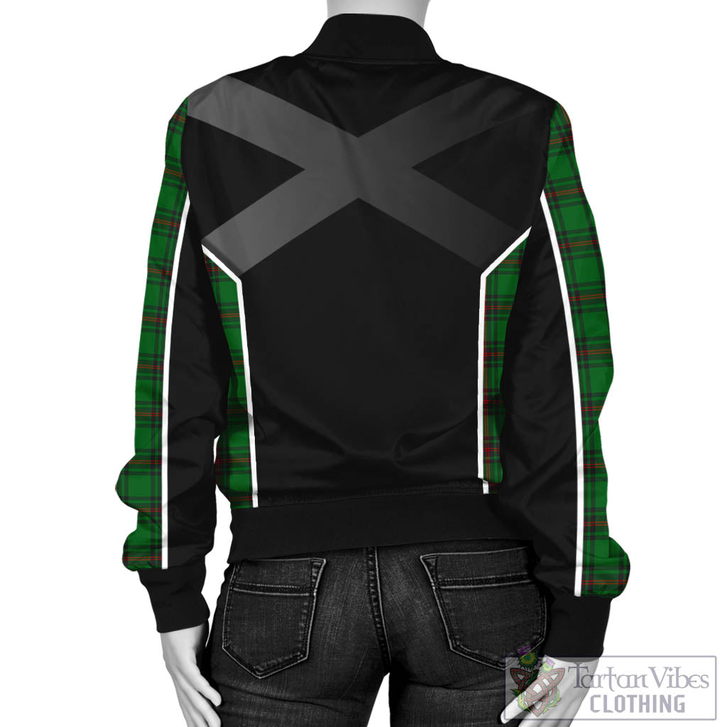 Tartan Vibes Clothing Beveridge Tartan Bomber Jacket with Family Crest and Scottish Thistle Vibes Sport Style