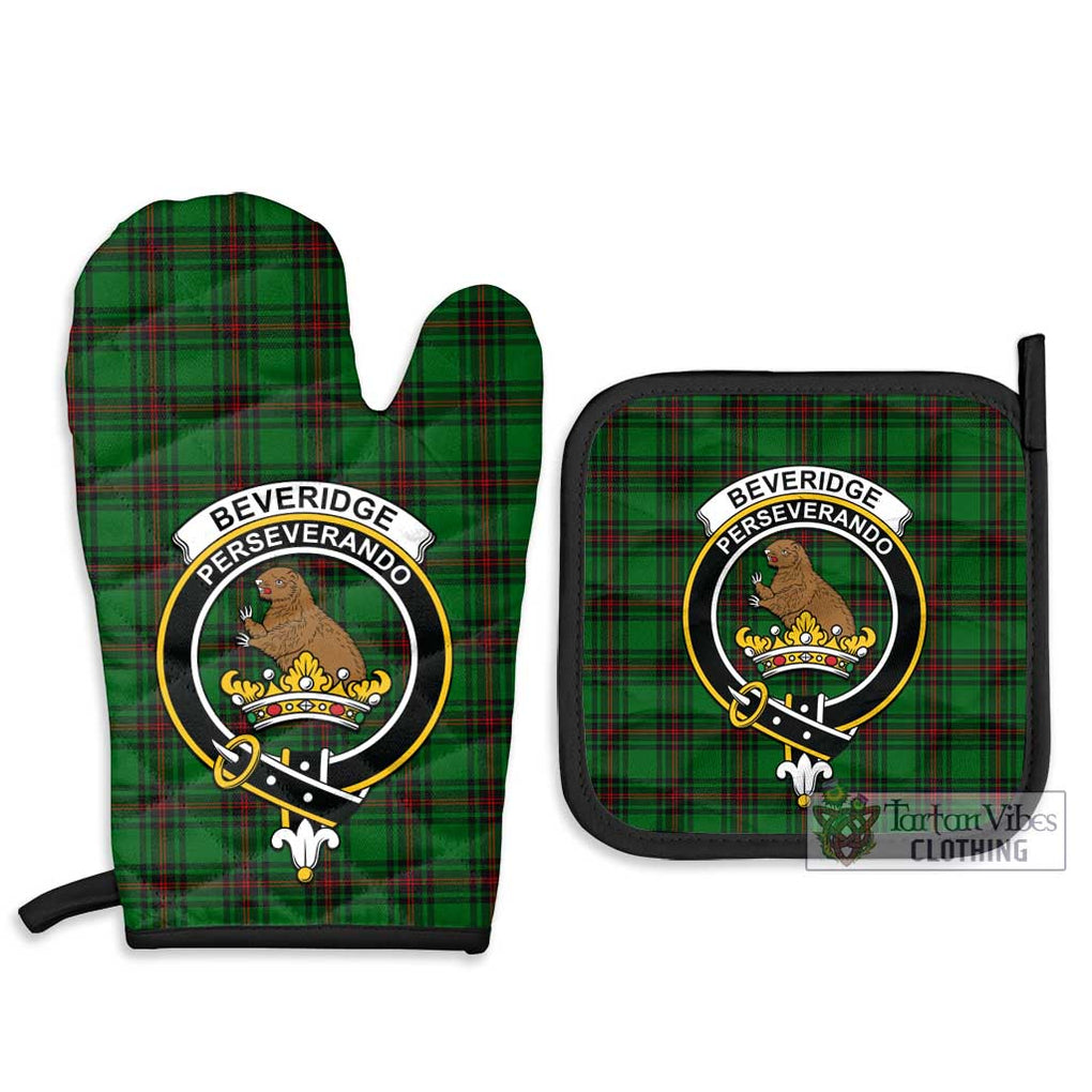 Beveridge Tartan Combo Oven Mitt & Pot-Holder with Family Crest - Tartan Vibes Clothing