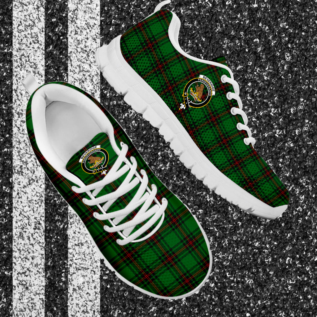 Beveridge Tartan Sneakers with Family Crest - Tartan Vibes Clothing