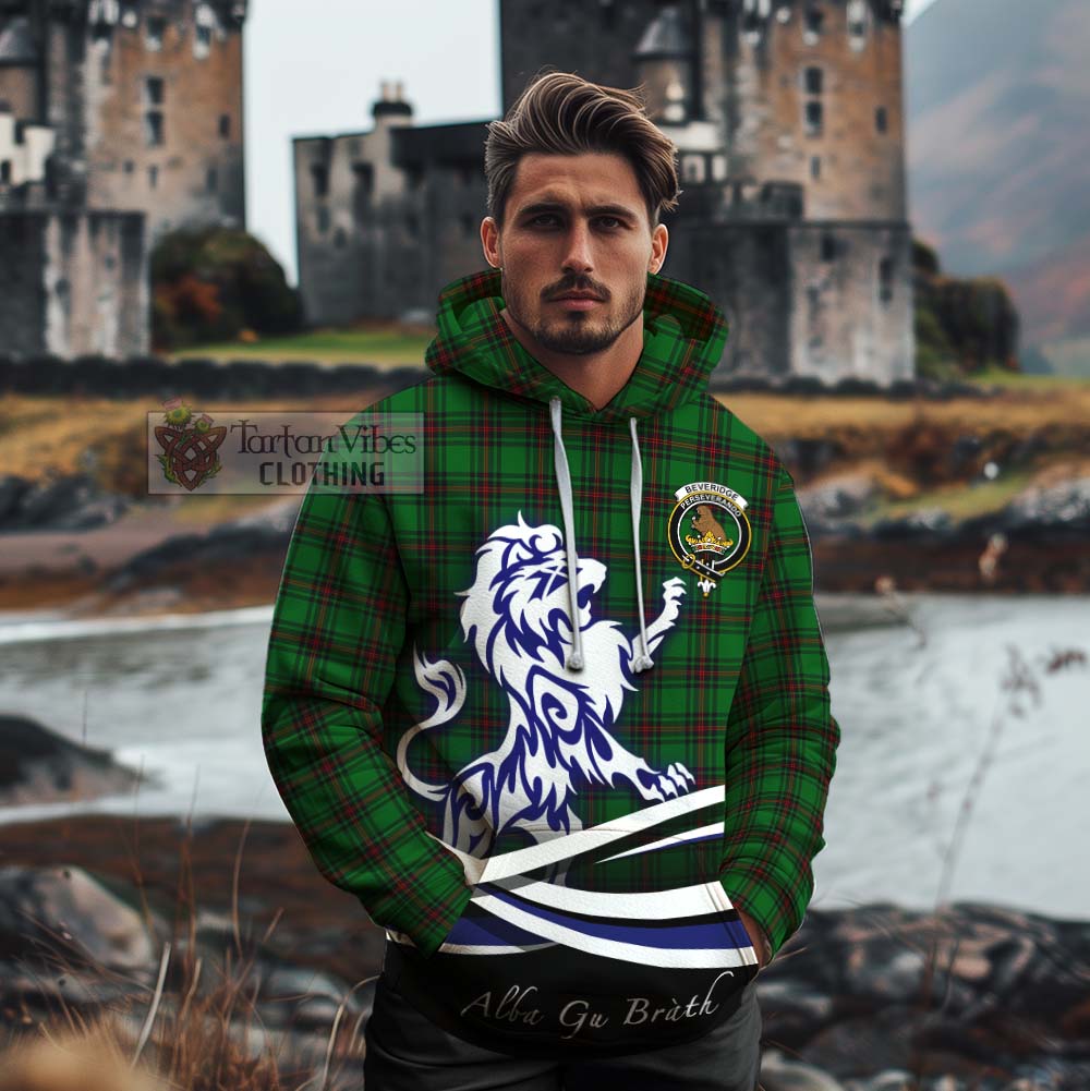 Beveridge Tartan Cotton Hoodie with Alba Gu Brath Regal Lion Emblem - Tartan Vibes Clothing