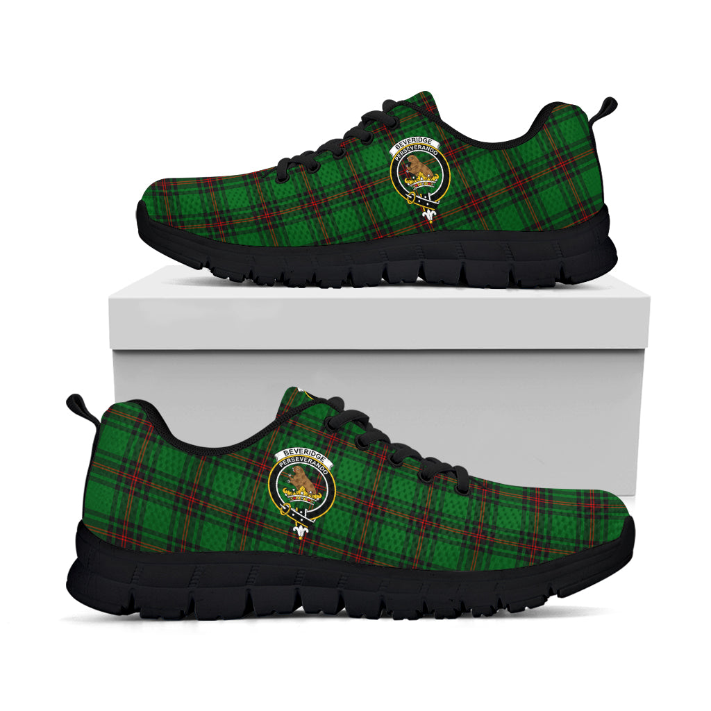 Beveridge Tartan Sneakers with Family Crest - Tartan Vibes Clothing