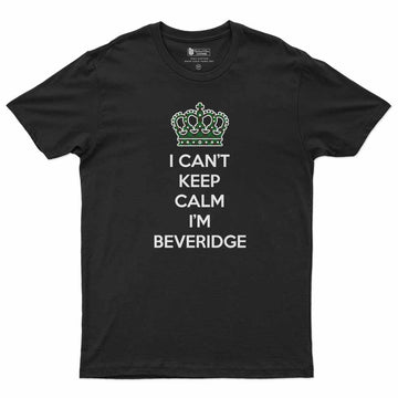 Beveridge Can't Keep Calm Men's T-Shirt Black - Tartan Vibes Clothing